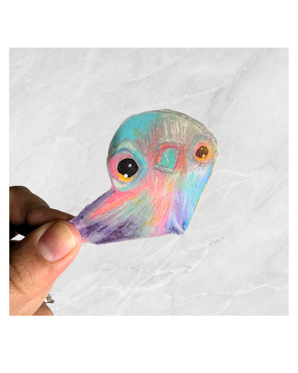 Pigeon Holographic Vinyl Sticker